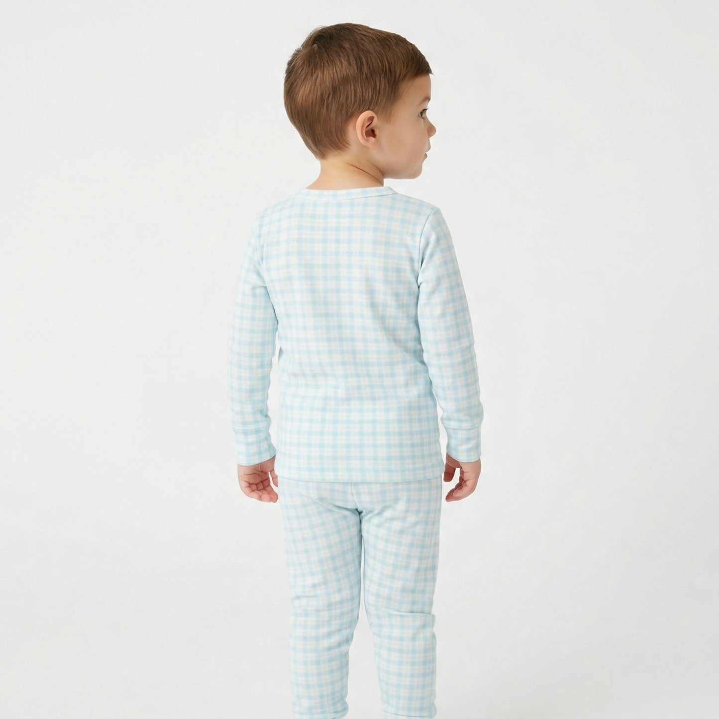 Coastal Check Bamboo Toddler Pajama Set