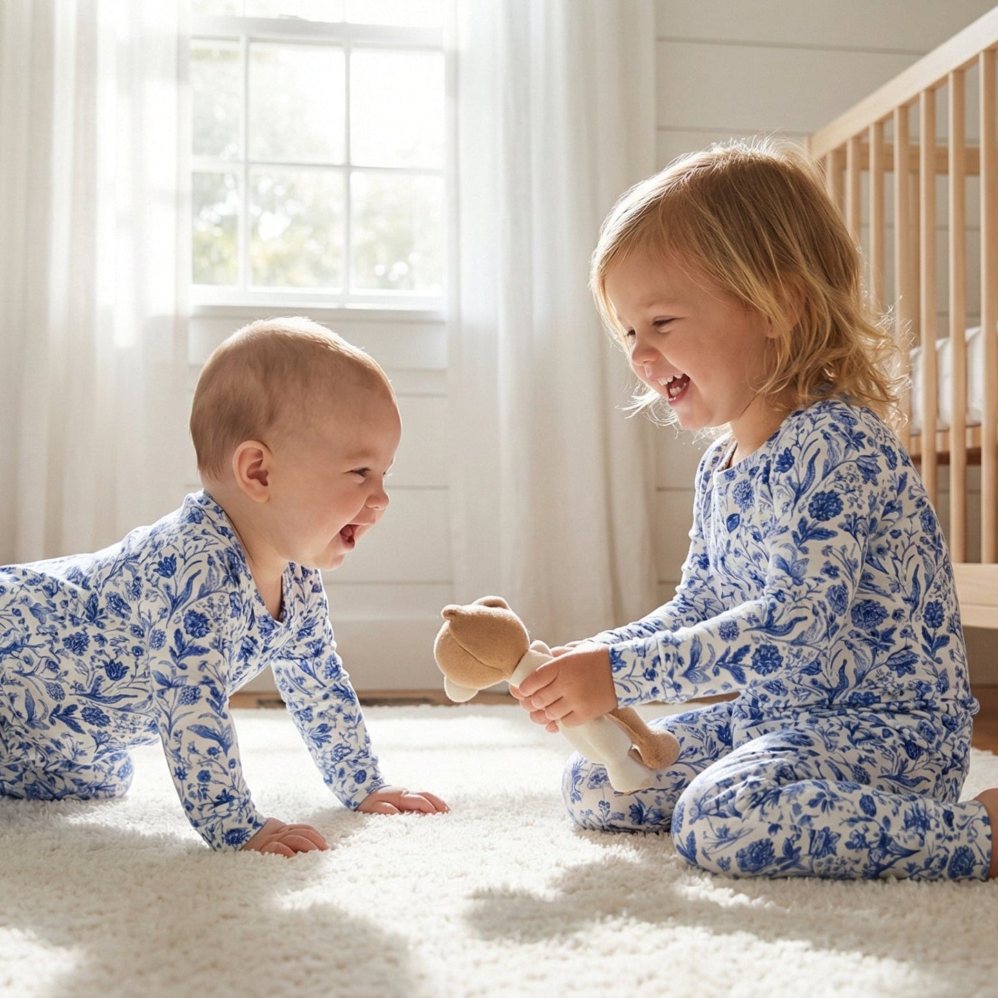 Porcelain Vine Bamboo Toddler Pajama Set