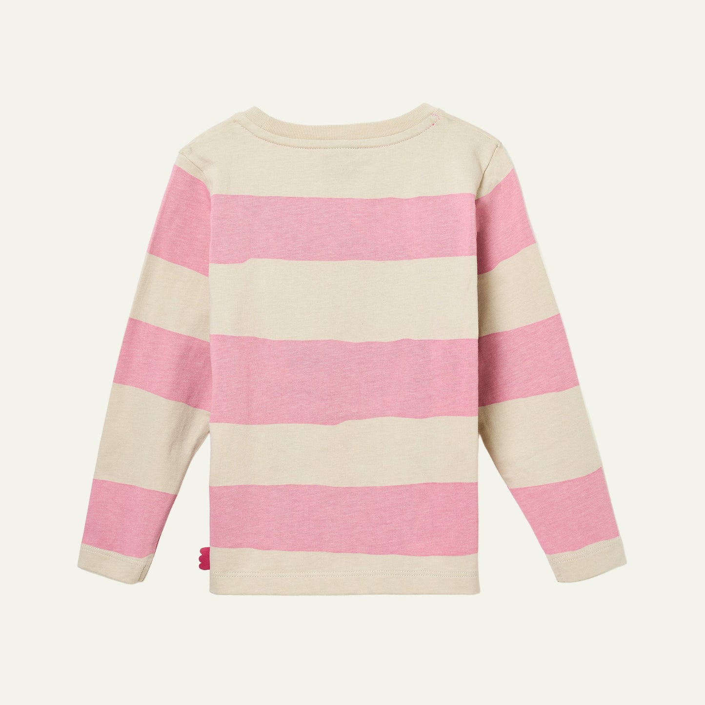 Recycled Cotton Pink Rugby Stripe T-Shirt