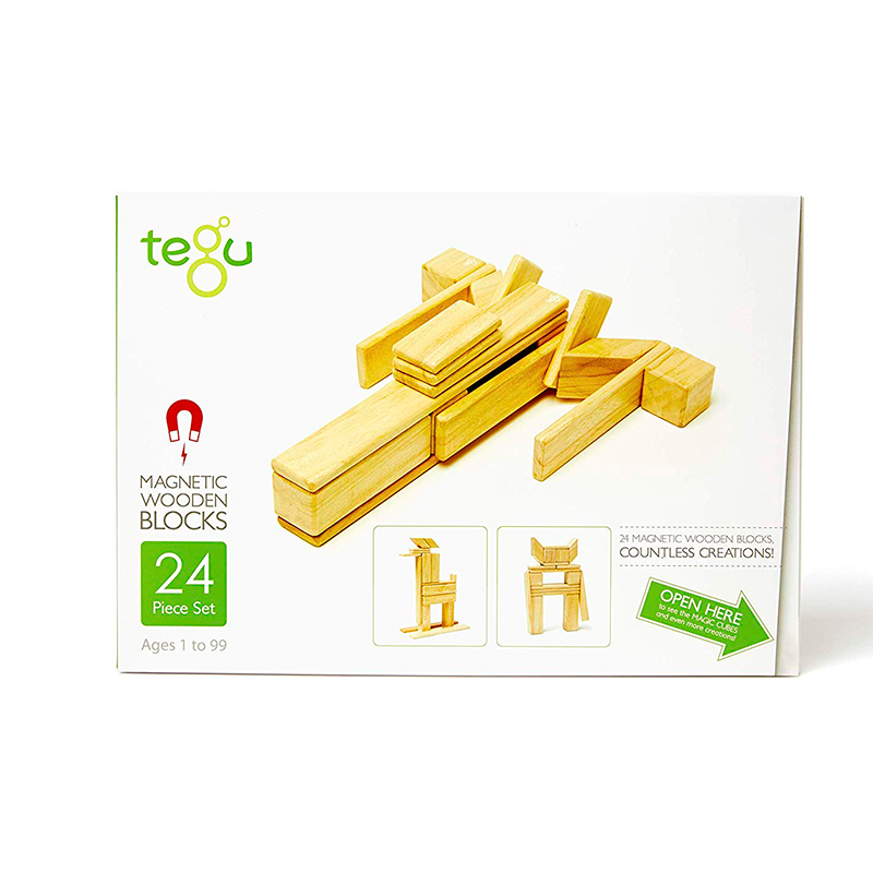 24-Piece Set, Magnetic Wooden Blocks, Tegu Classics