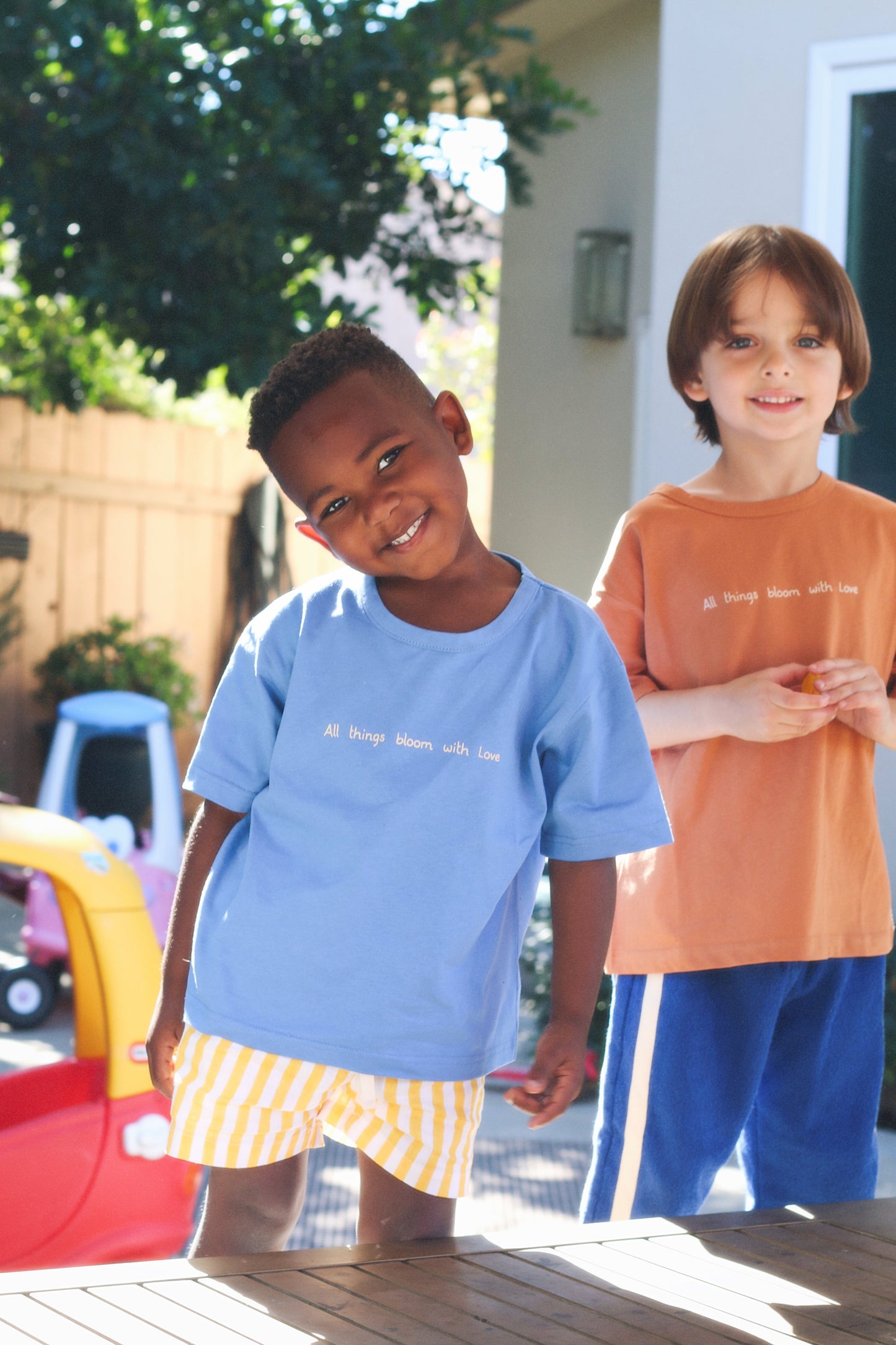 All Things Bloom With Love T-Shirt | Bright Blue