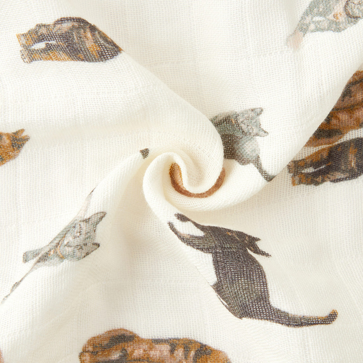 Cat Organic Cotton Two-Piece Burp Cloth Set