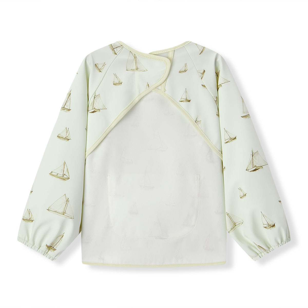 Sailboat Melody Long Sleeve Pocket Bib