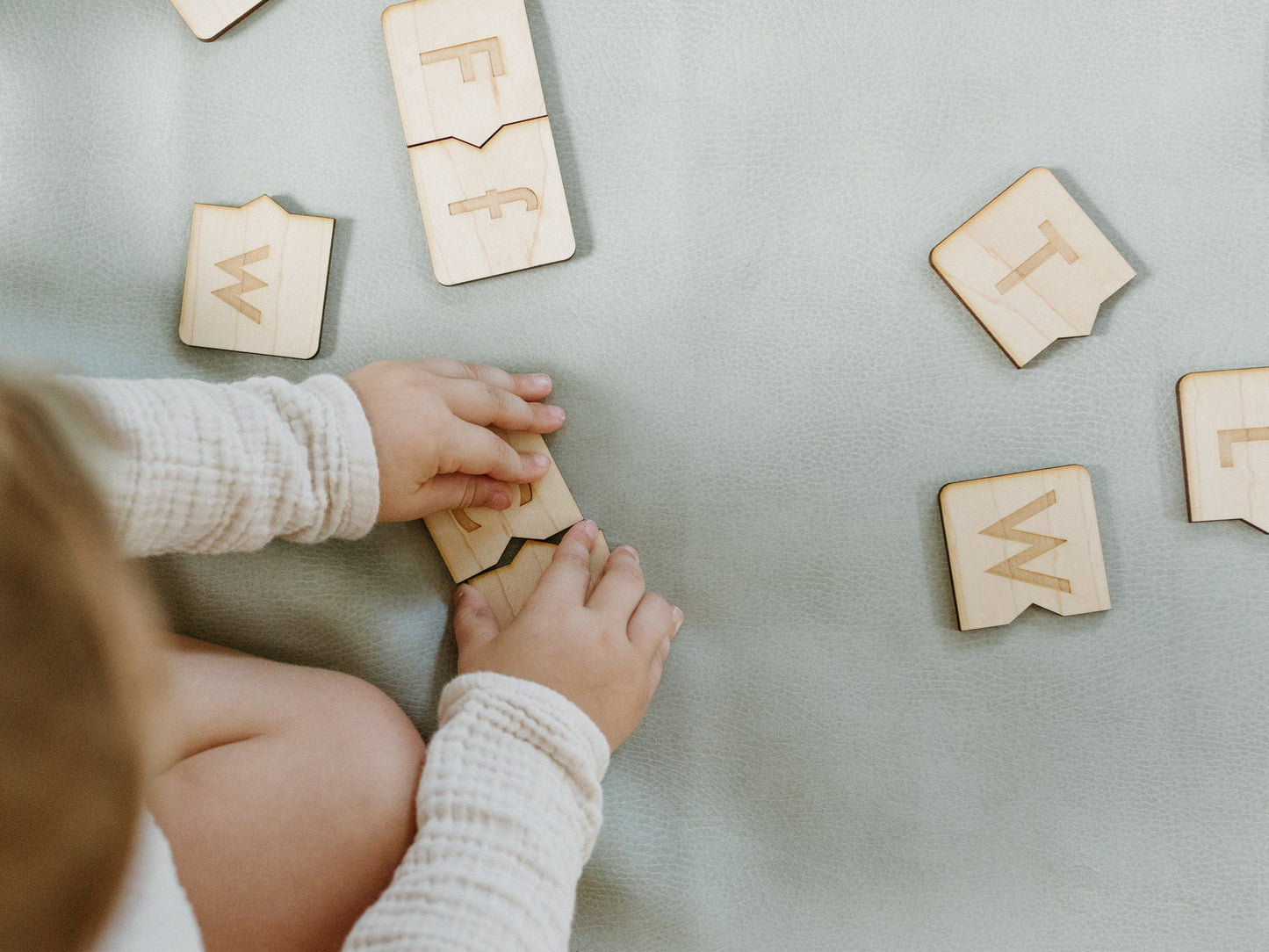 Wooden Alphabet Puzzle • Uppercase & Lowercase Matching Game