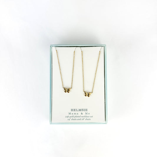Mama & Me Butterfly Necklace Set