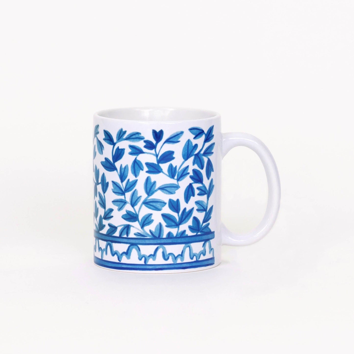 Blue and White Ceramic Mug