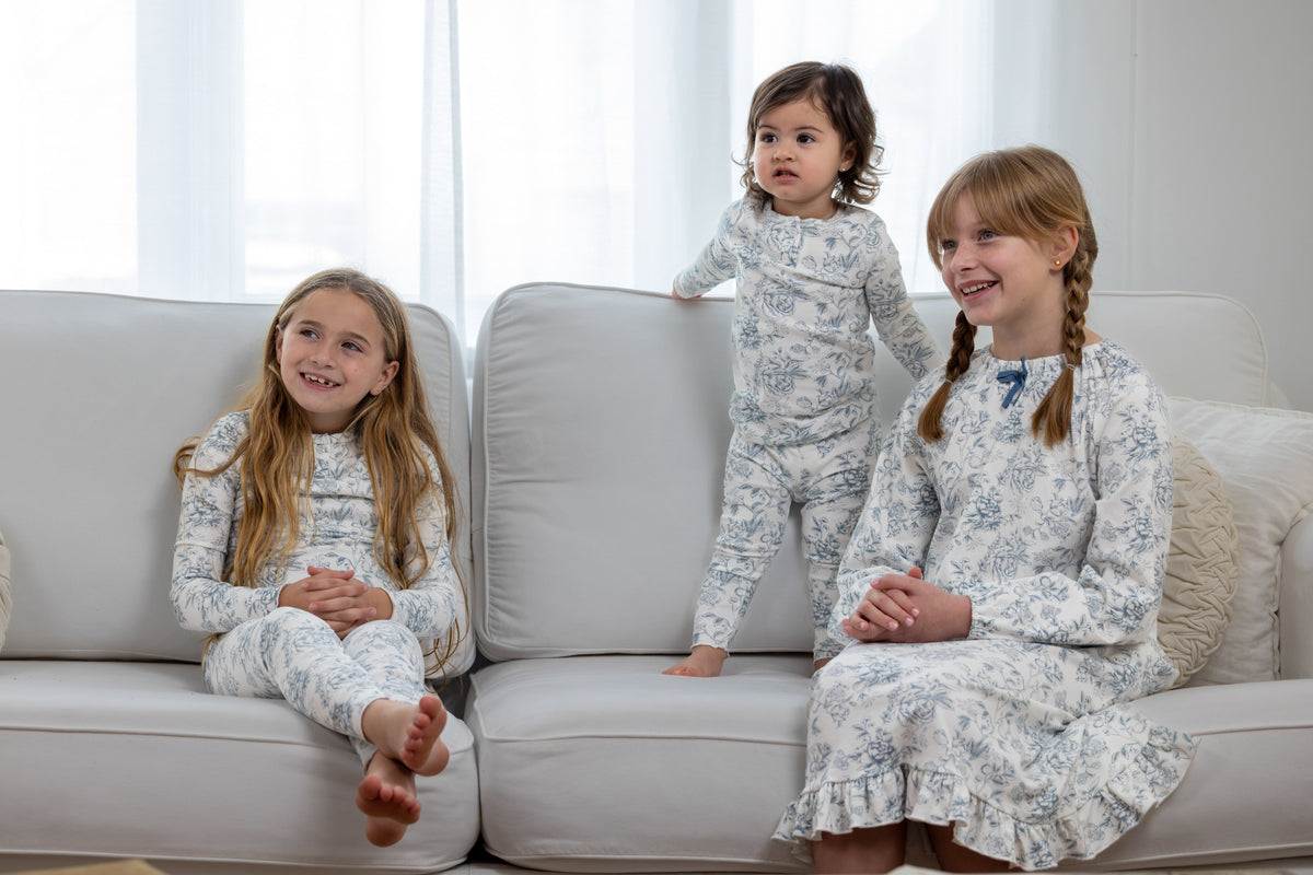 Toile Nightgown- Blue