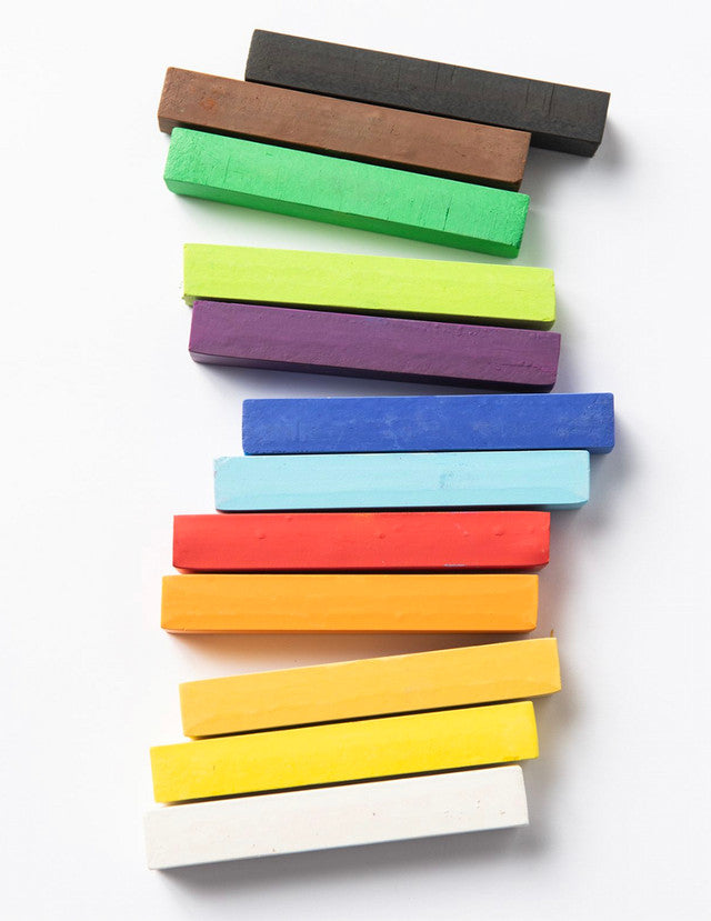 Pastel Sticks – Talc-Free Oil Pastels – 12 Vibrant Colors