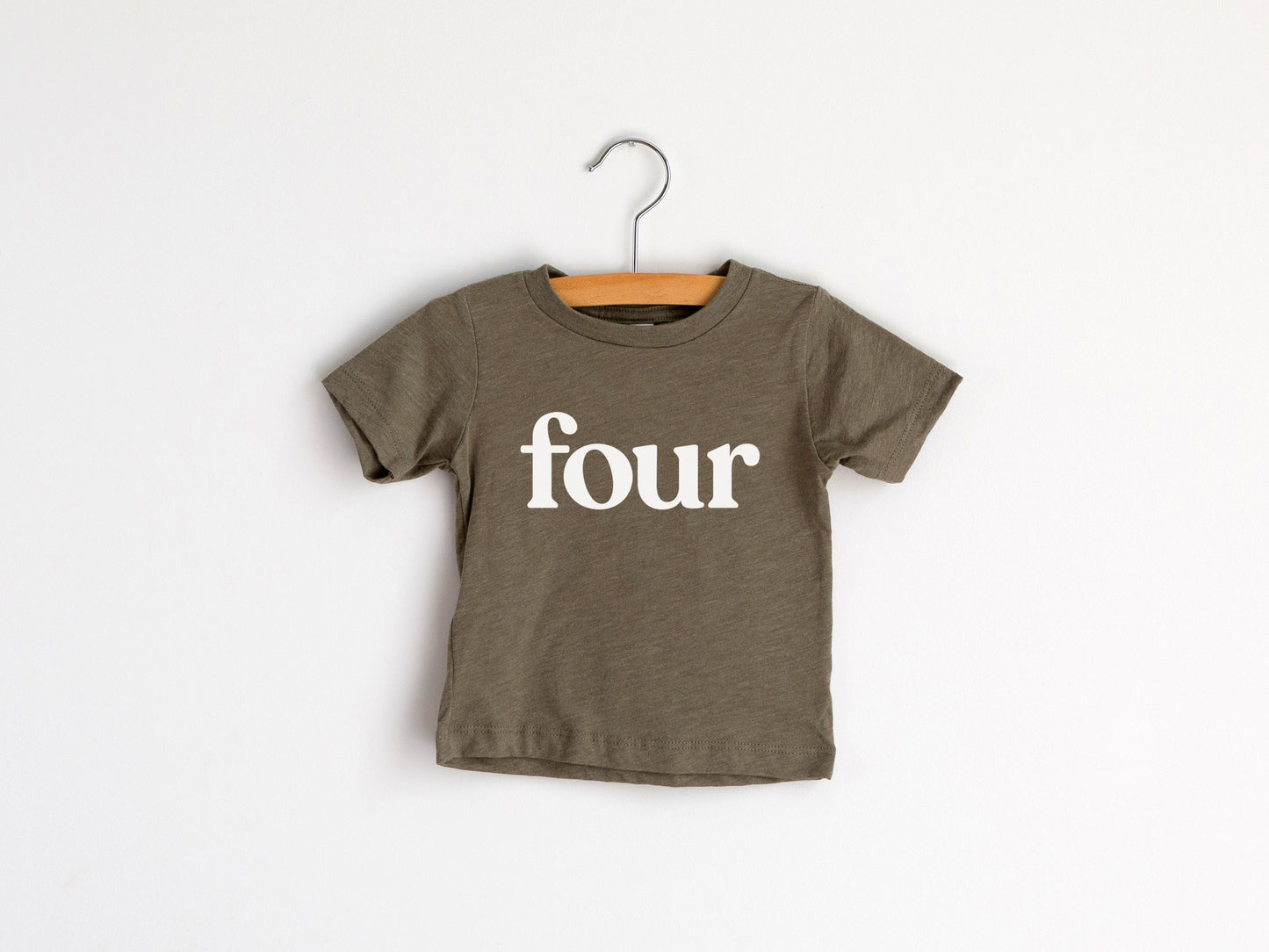 Four Modern Birthday Shirt Kids Tee