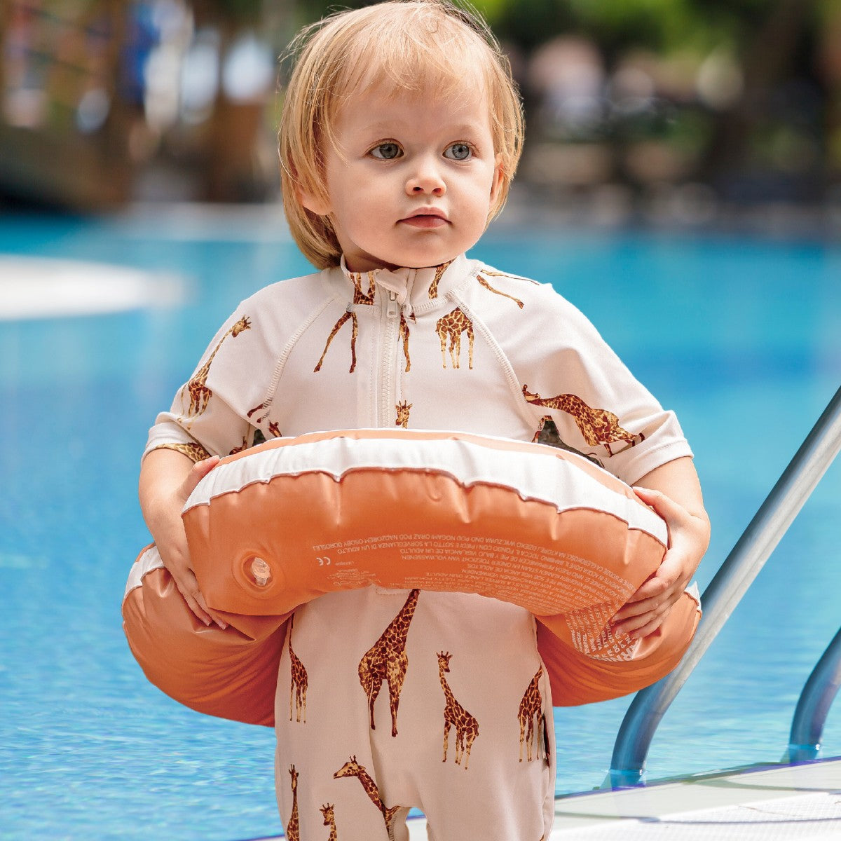 Duck Zipper Short Sleeve Shortall Swimsuit