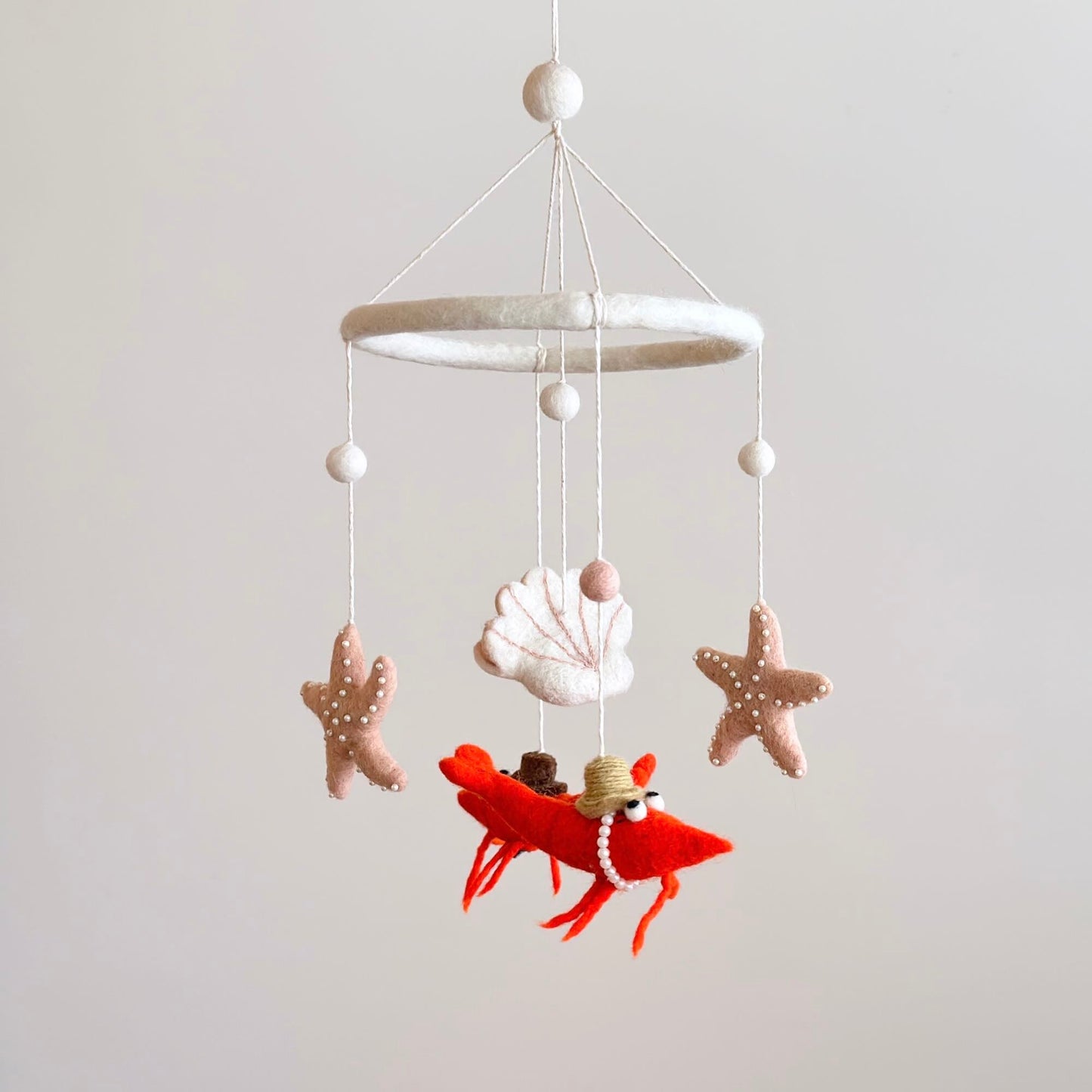 Felt Baby Mobile - Shrimps in Love Baby Mobile