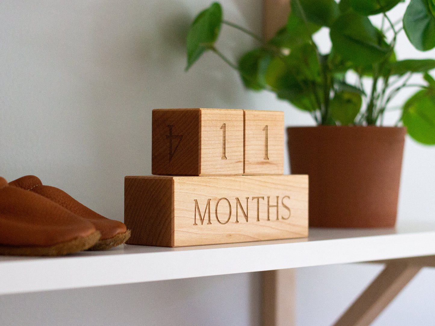 Modern Wooden Milestone Blocks