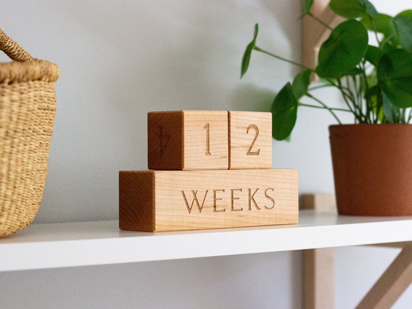 Modern Wooden Milestone Blocks