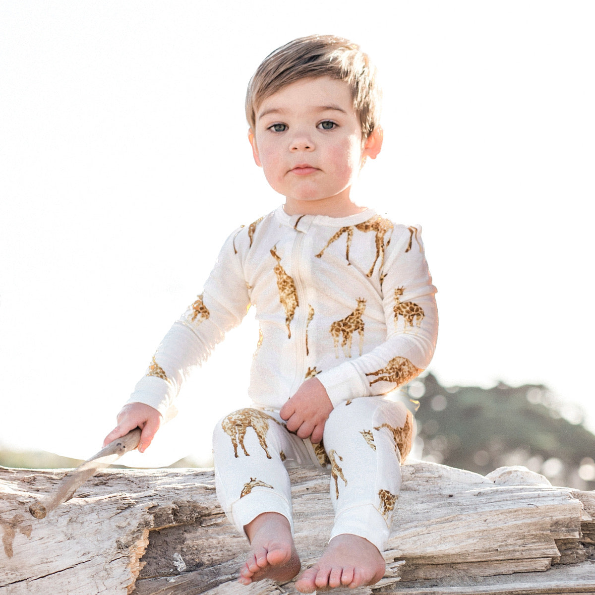 Toucan Cotton Stretch Zipper Pajama