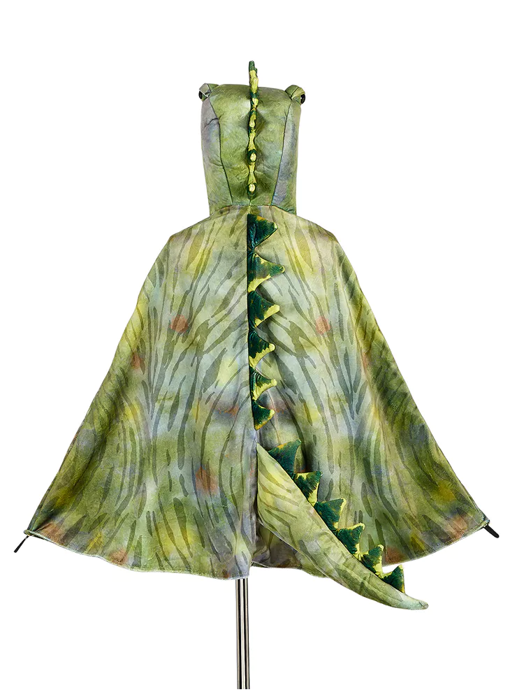T rex green cape (sz 4-7 yrs)