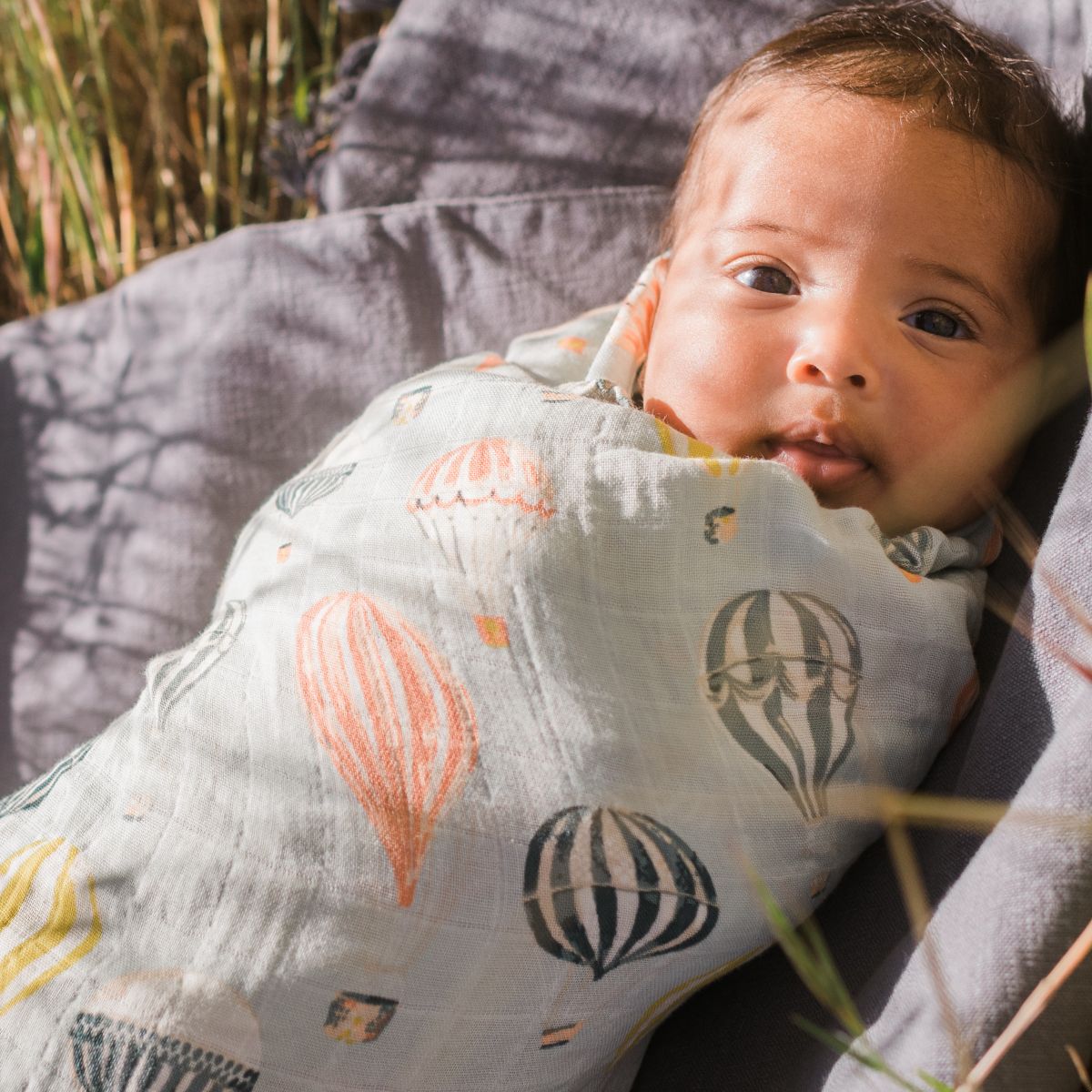 Camping Bamboo Muslin Swaddle Blanket