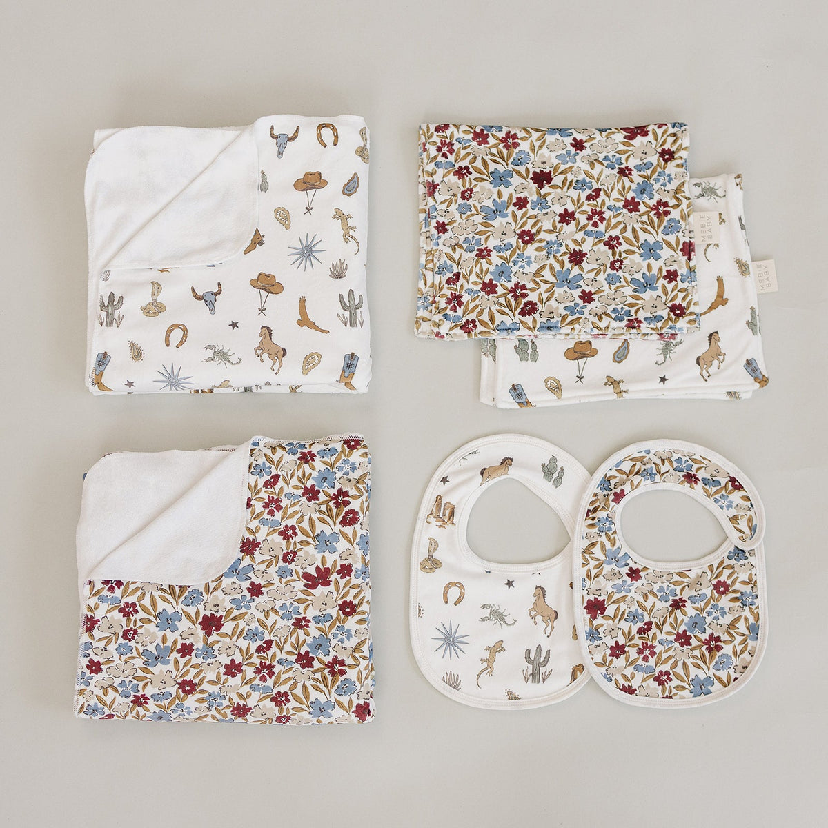 Desert Floral Fleece Burp Cloth