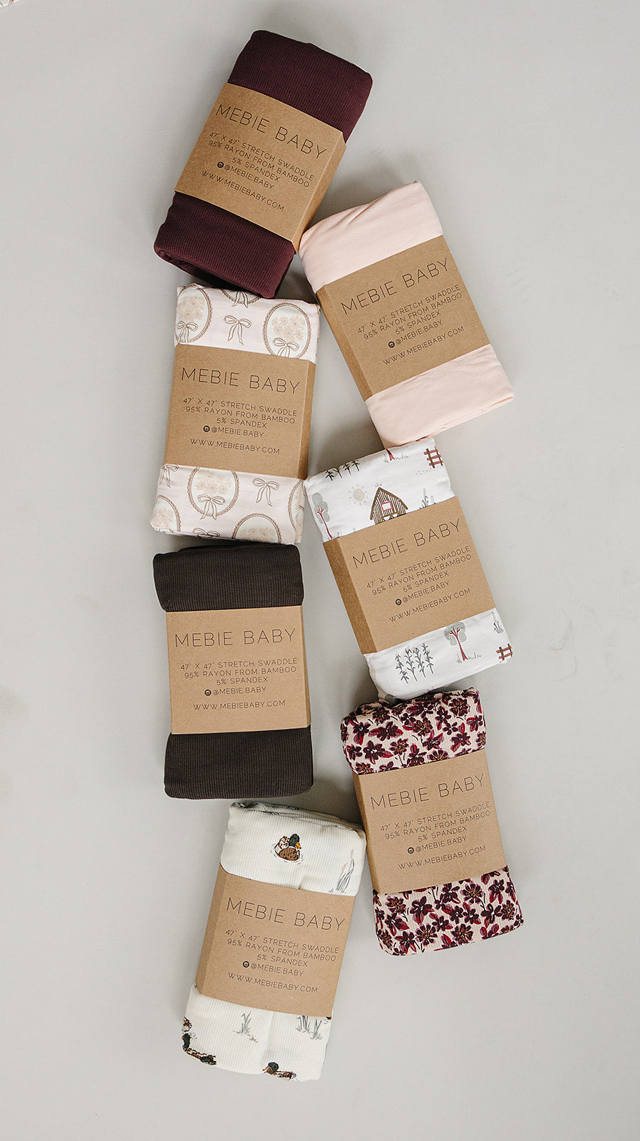 Burgundy Ribbed Bamboo Stretch Swaddle