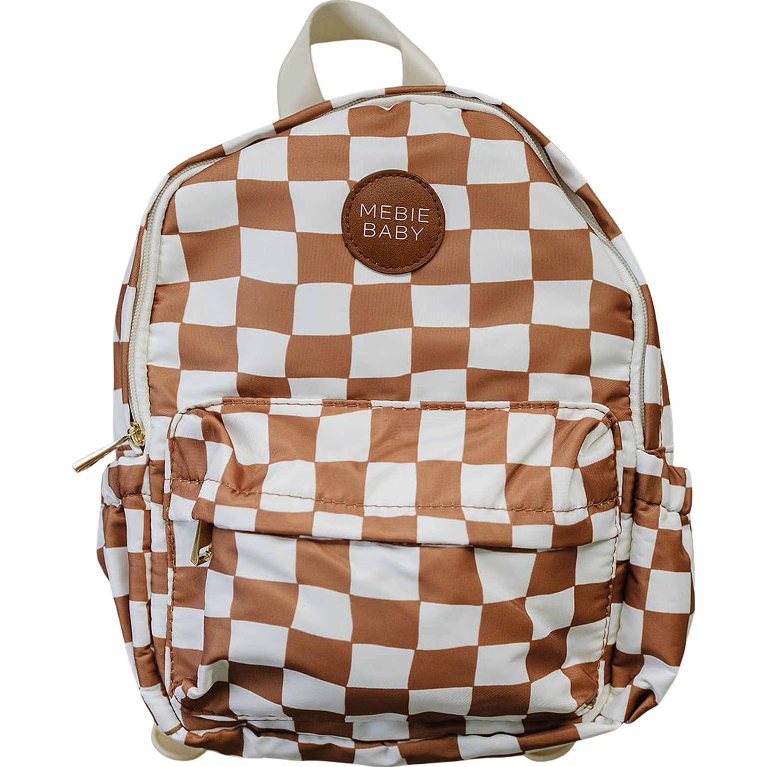 Mebie Baby Rust Wavy Checkered Mini Backpack Mebie Baby Rust Wavy Checkered Mini Backpack