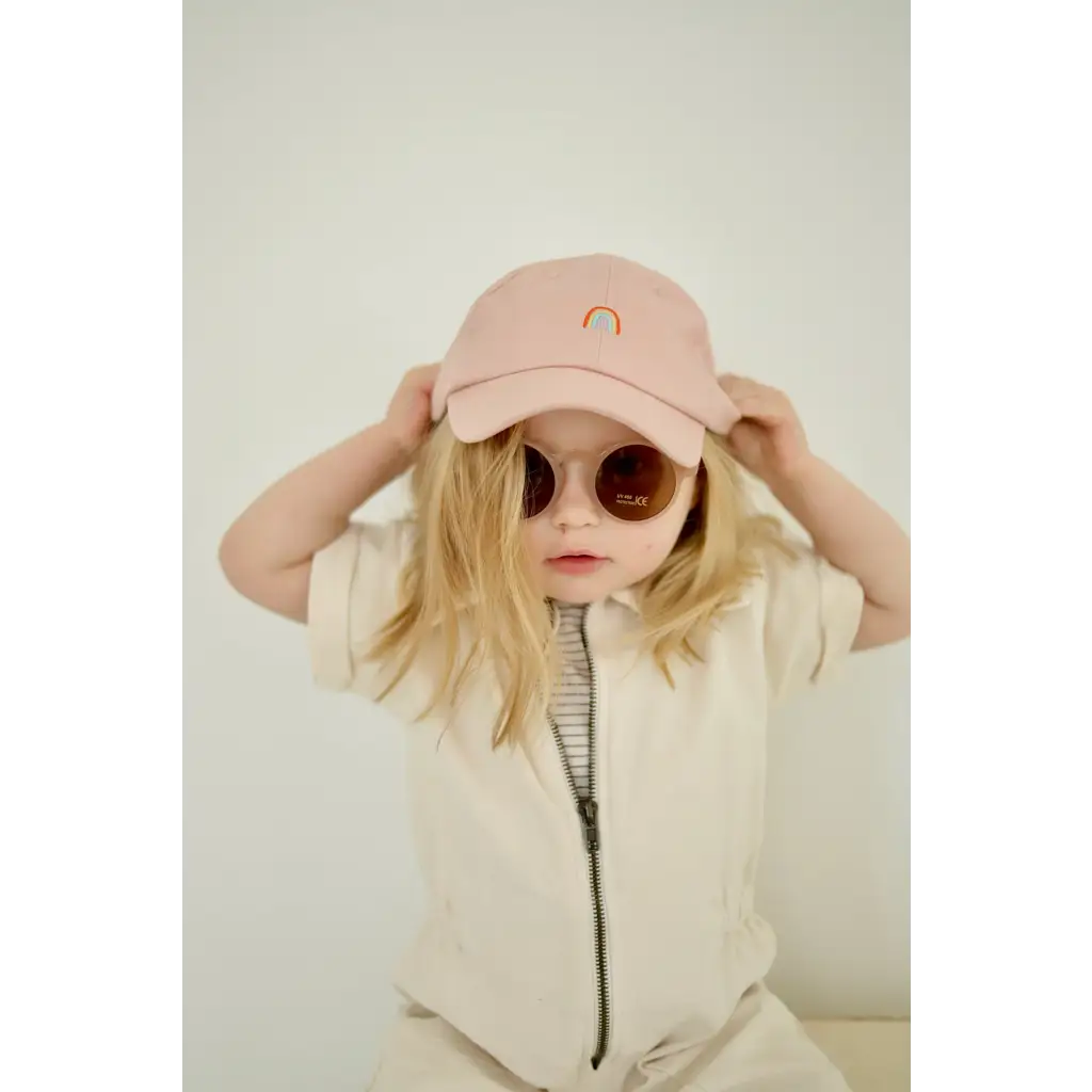 Embroidered Rainbow Ball Cap for Kids