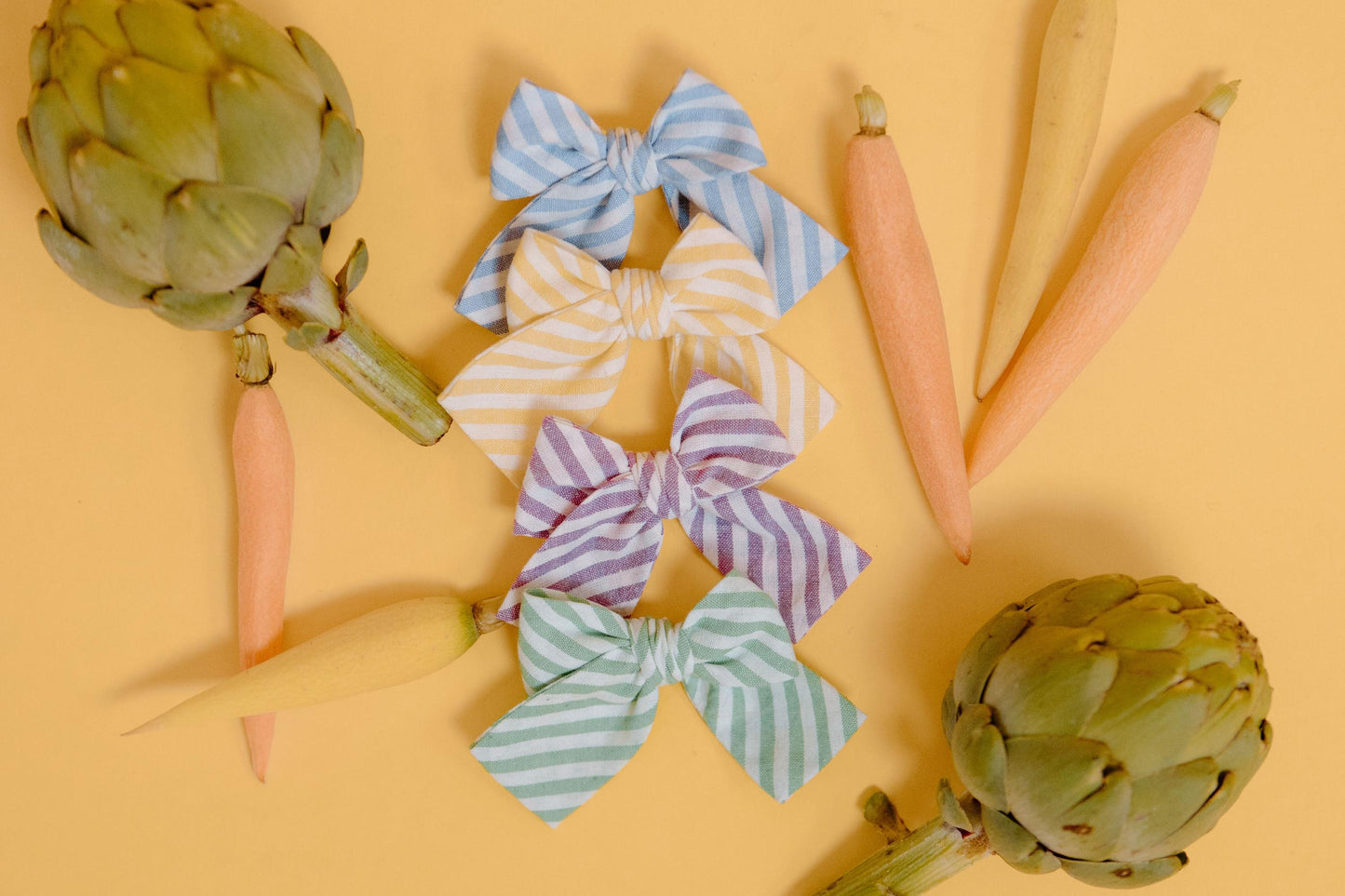 Iris Stripe Petite Hair Bow