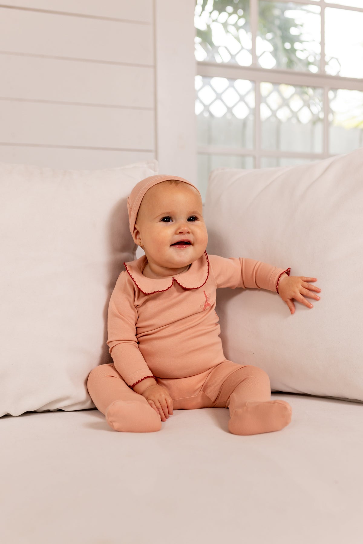French Grandpa Footie- Pink