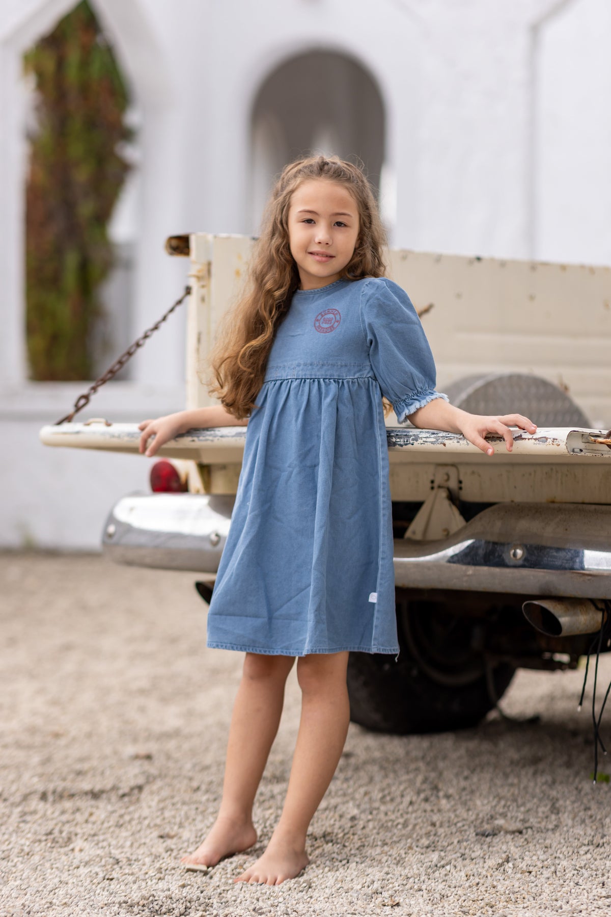 Denim 3/4 Sleeve Dress
