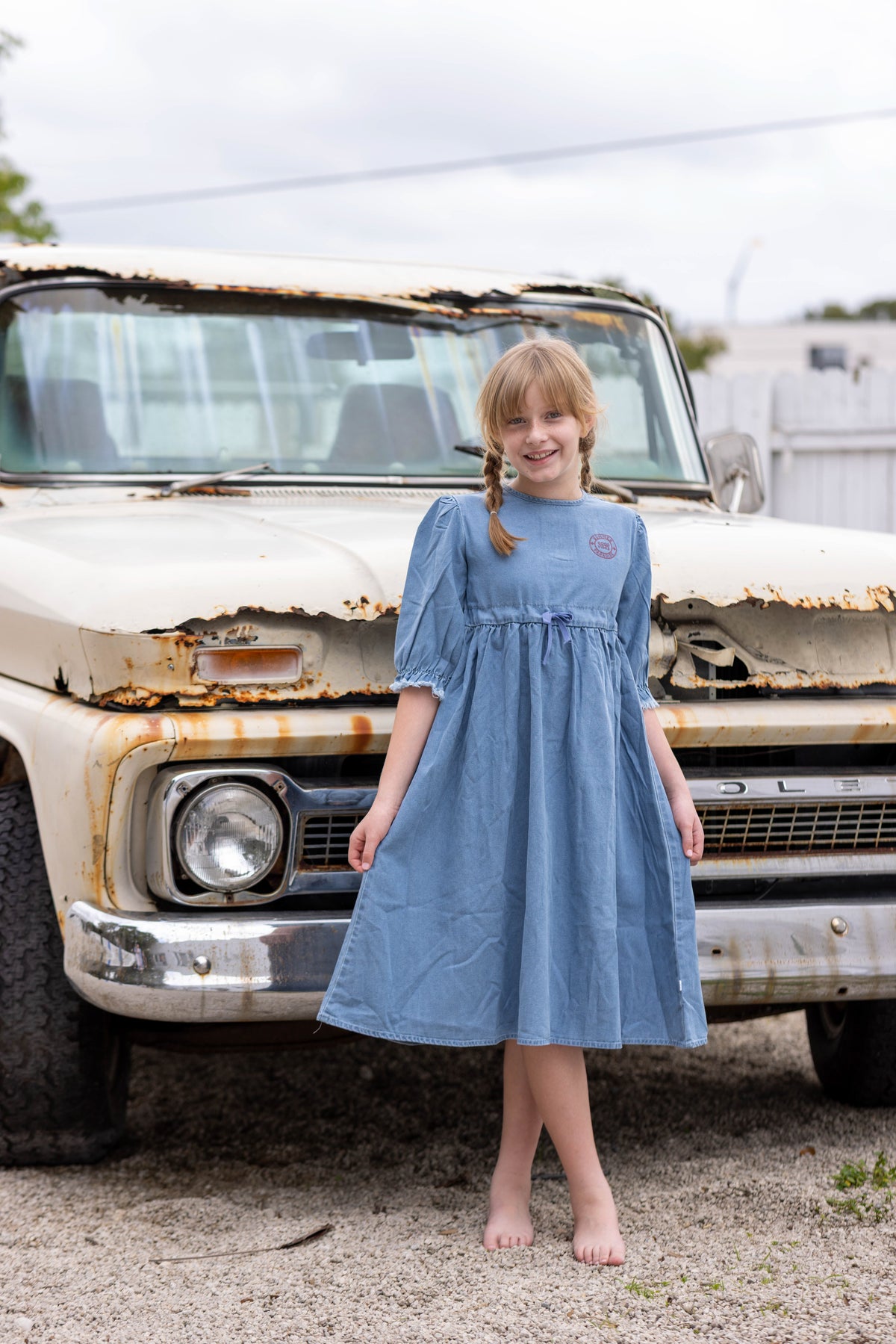 Denim 3/4 Sleeve Dress