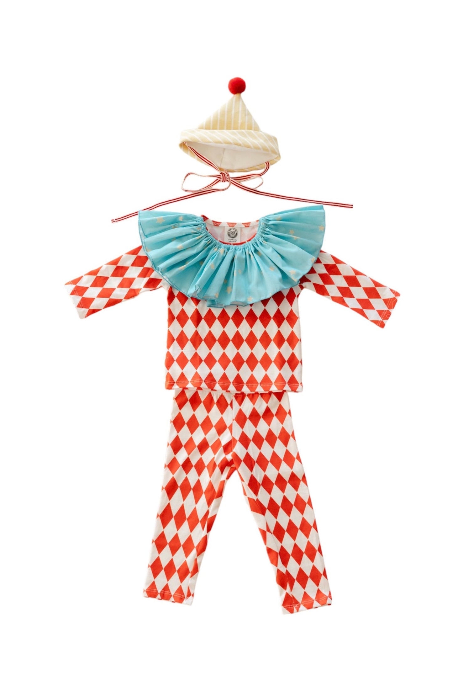 Vintage Harlequin Clown Costume for Kids | Circus Halloween Costume