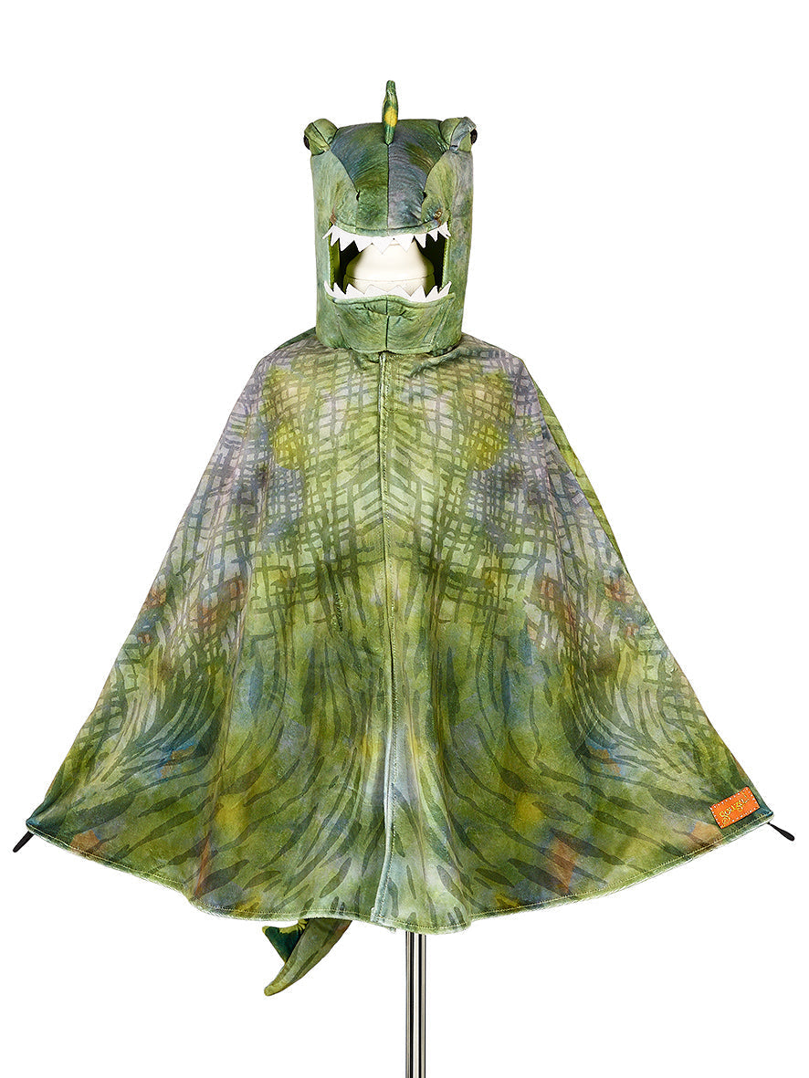 T rex green cape (sz 4-7 yrs)