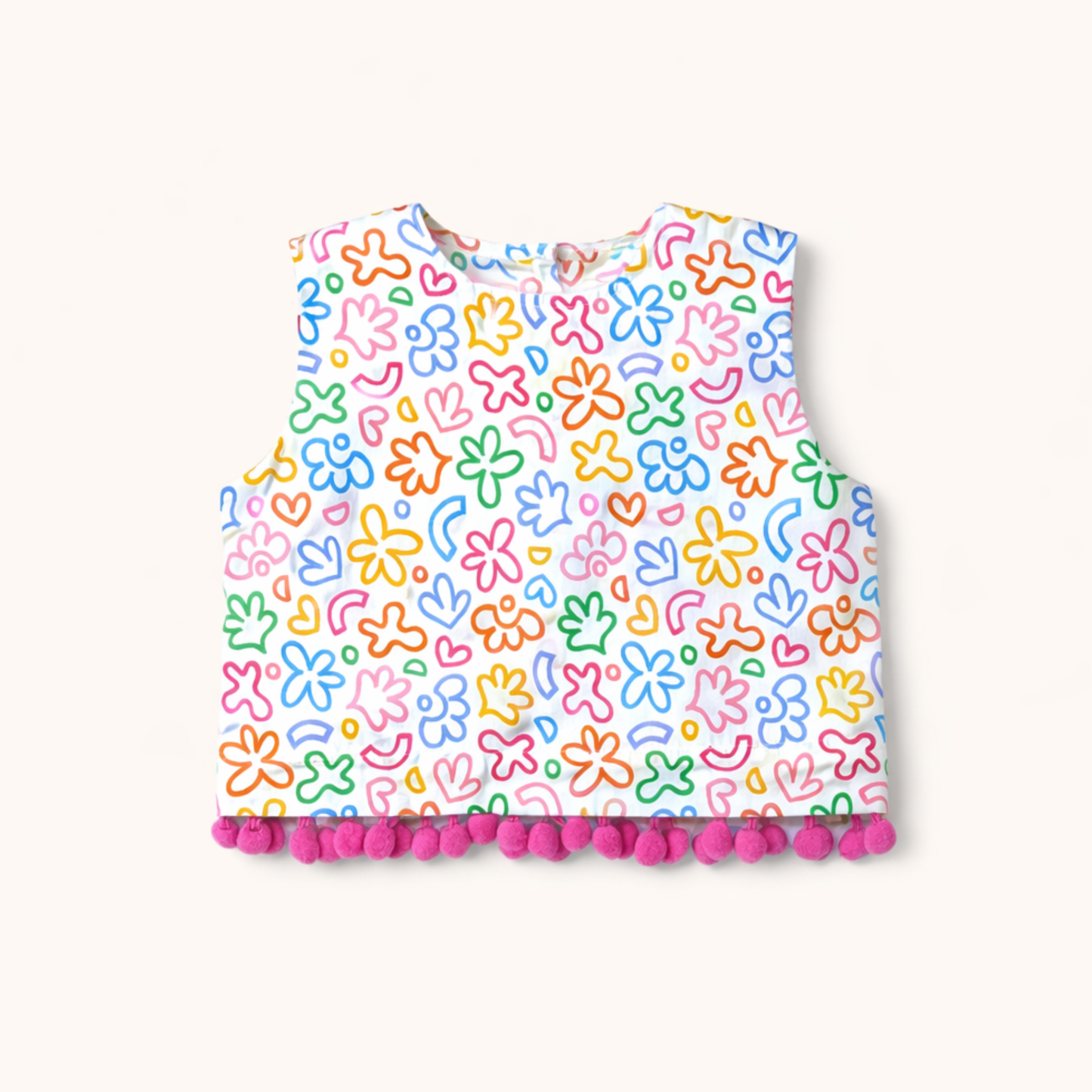 The Convertible Top in Rainbow Doodle