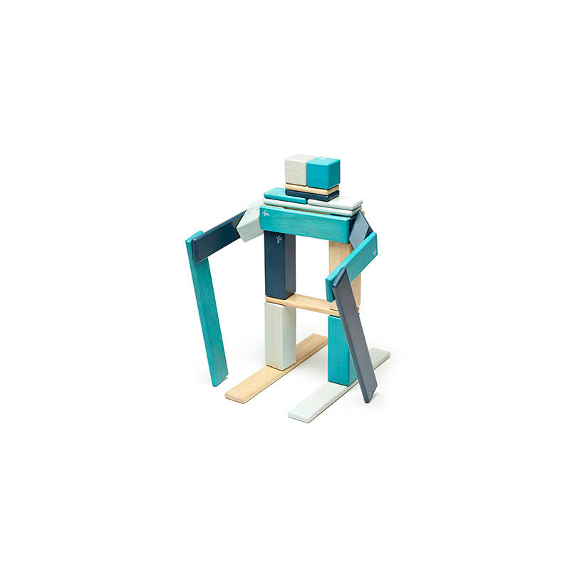 24-Piece Set, Magnetic Wooden Blocks, Tegu Classics