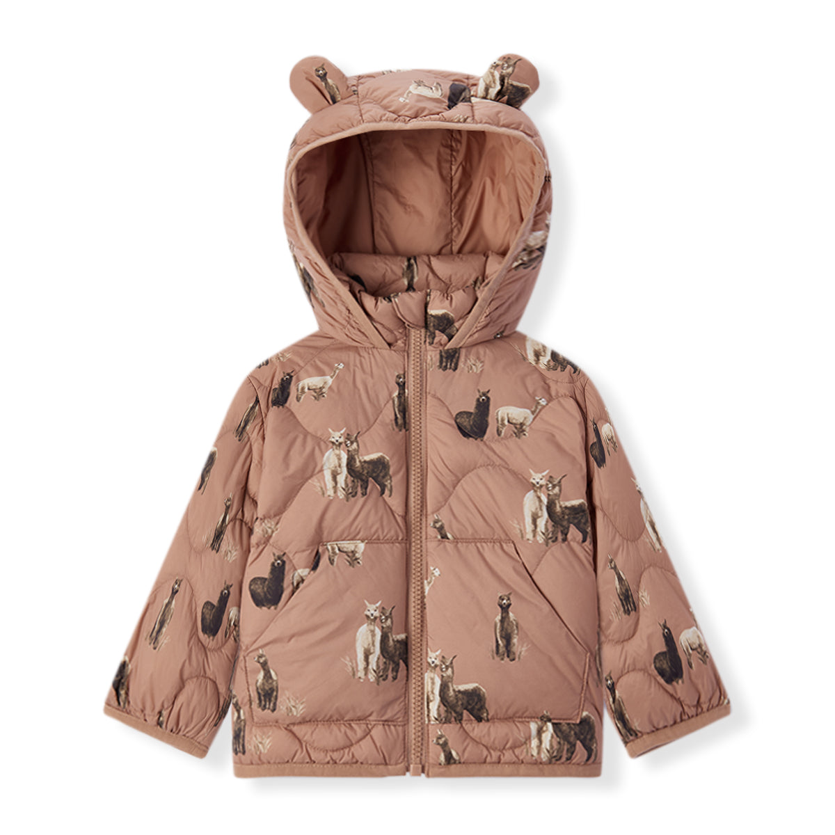 Alpaca Lightweight Down Hooded Jacket