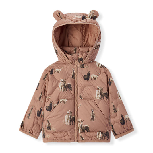 Alpaca Lightweight Down Hooded Jacket