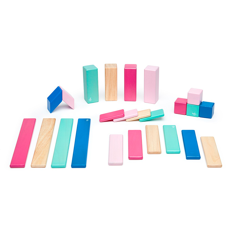 24-Piece Set, Magnetic Wooden Blocks, Tegu Classics