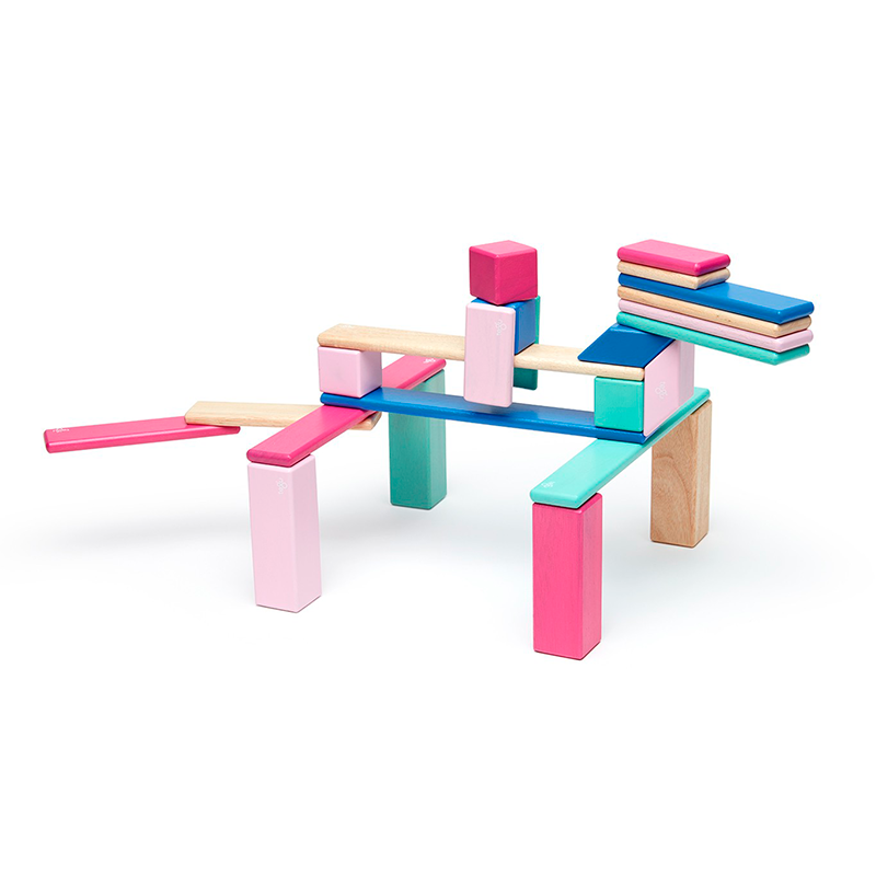 24-Piece Set, Magnetic Wooden Blocks, Tegu Classics