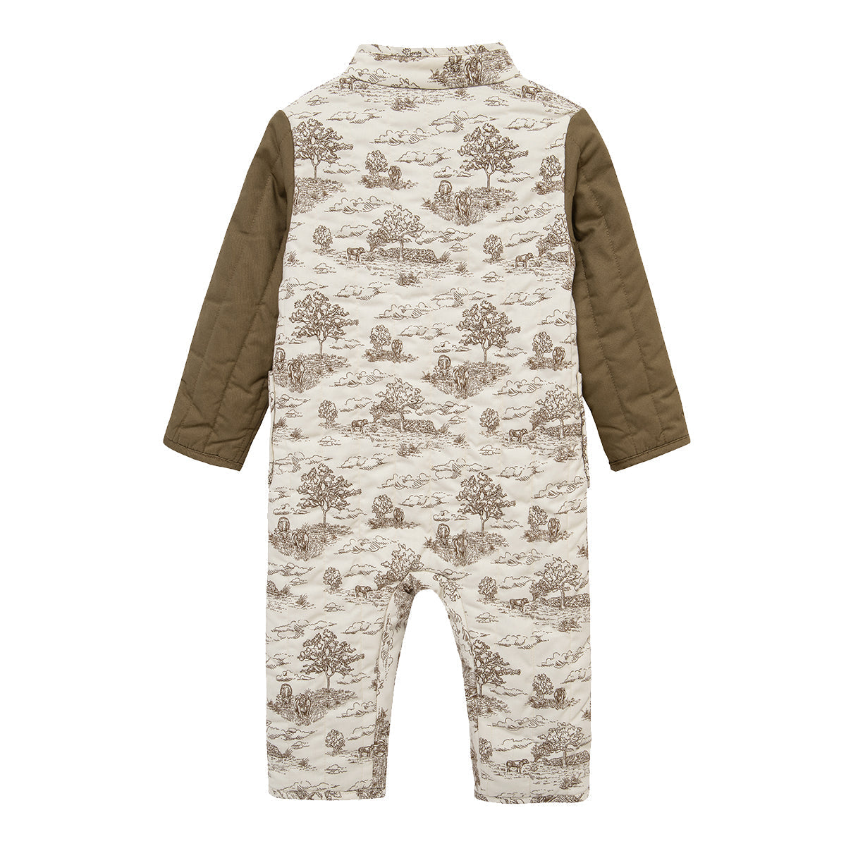 Country Toile Quilted Jumpsuit