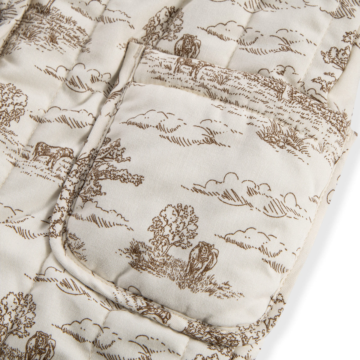Country Toile Quilted Jumpsuit