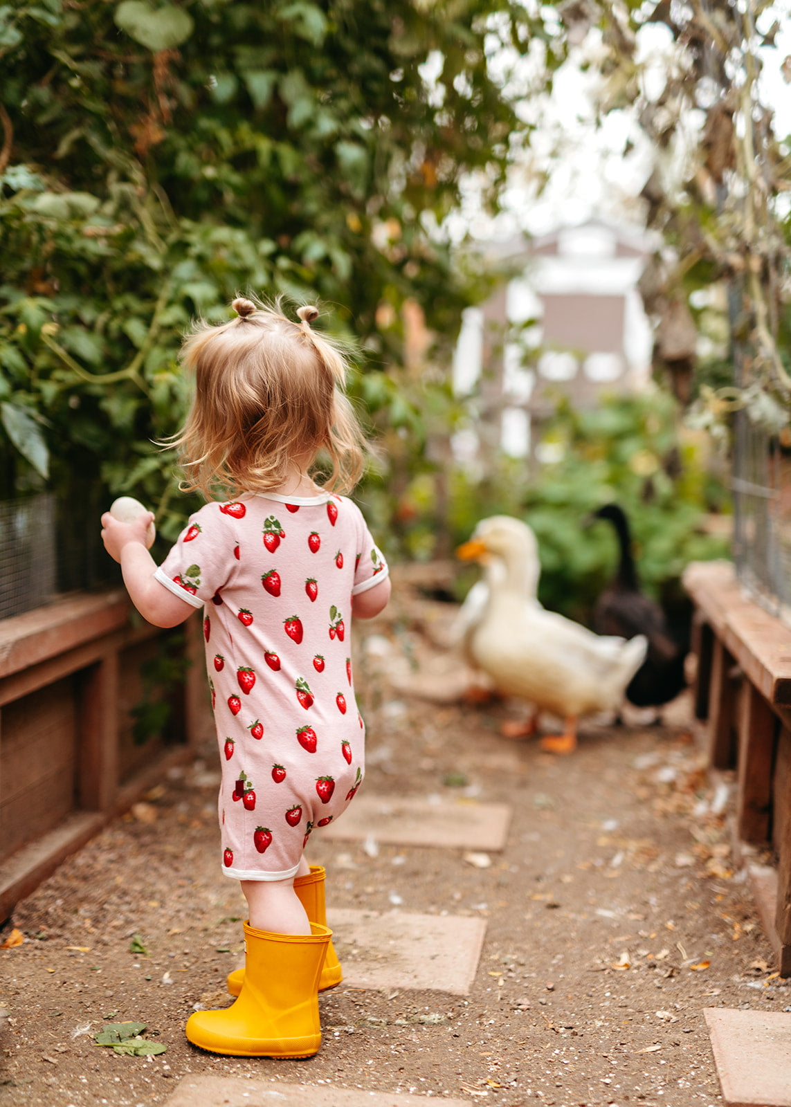 Strawberry Organic Cotton Shortall
