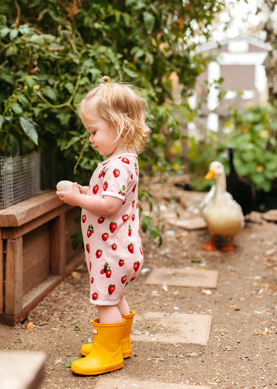 Strawberry Organic Cotton Shortall