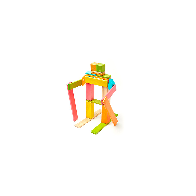 24-Piece Set, Magnetic Wooden Blocks, Tegu Classics