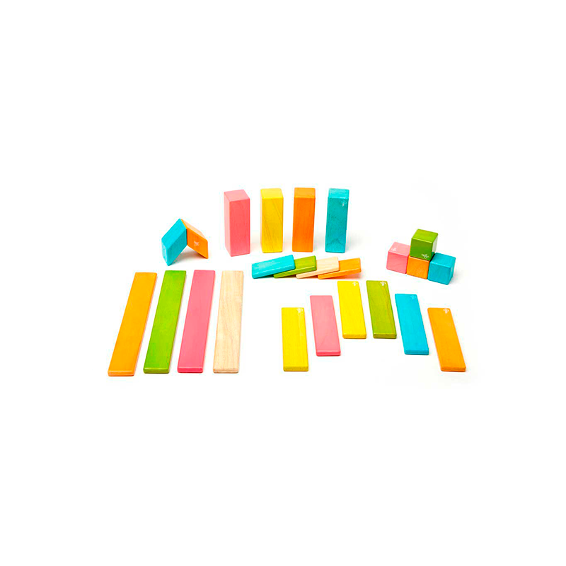 24-Piece Set, Magnetic Wooden Blocks, Tegu Classics