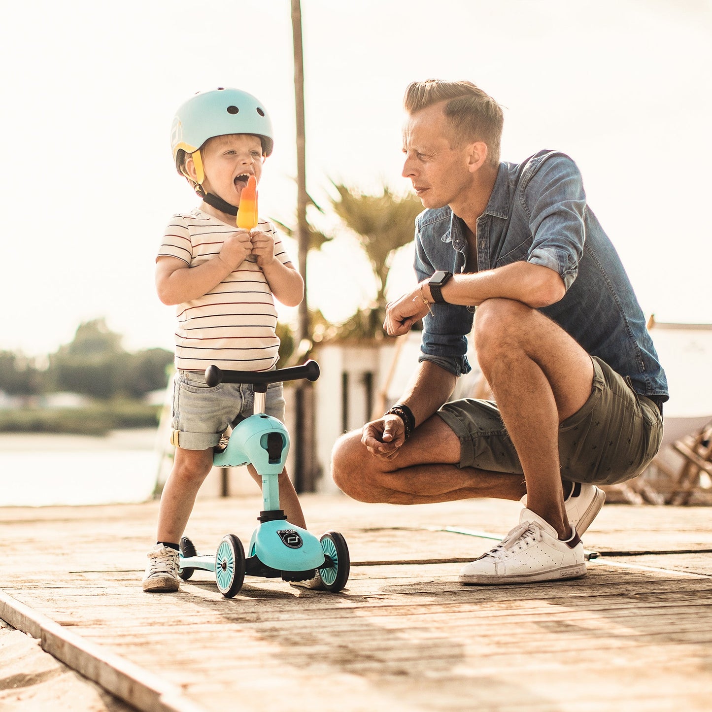HighwayKick 1 Scooter and Ride On Toy Blueberry