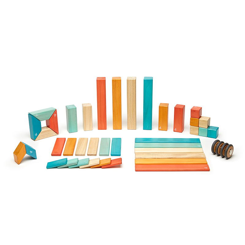 42-Piece Set, Magnetic Wooden Blocks, Tegu Classics