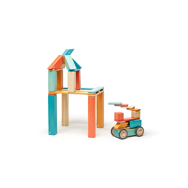 42-Piece Set, Magnetic Wooden Blocks, Tegu Classics
