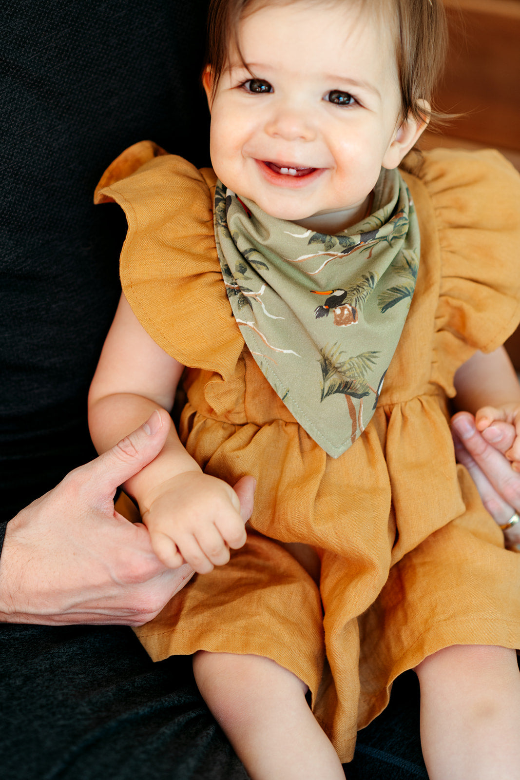 Toucan Cotton Stretch Kerchief Bib