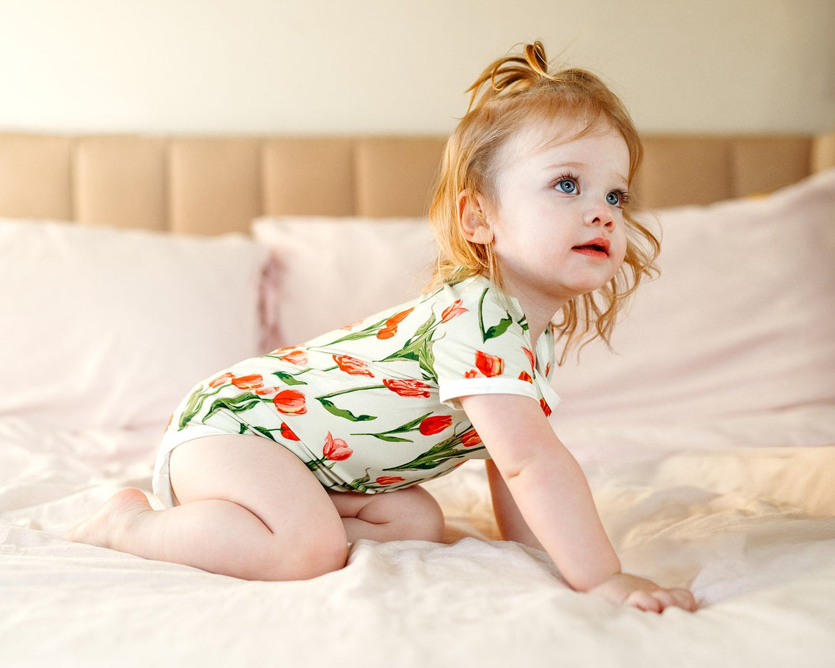 Tulip Luxe Stretch Short Sleeve One Piece
