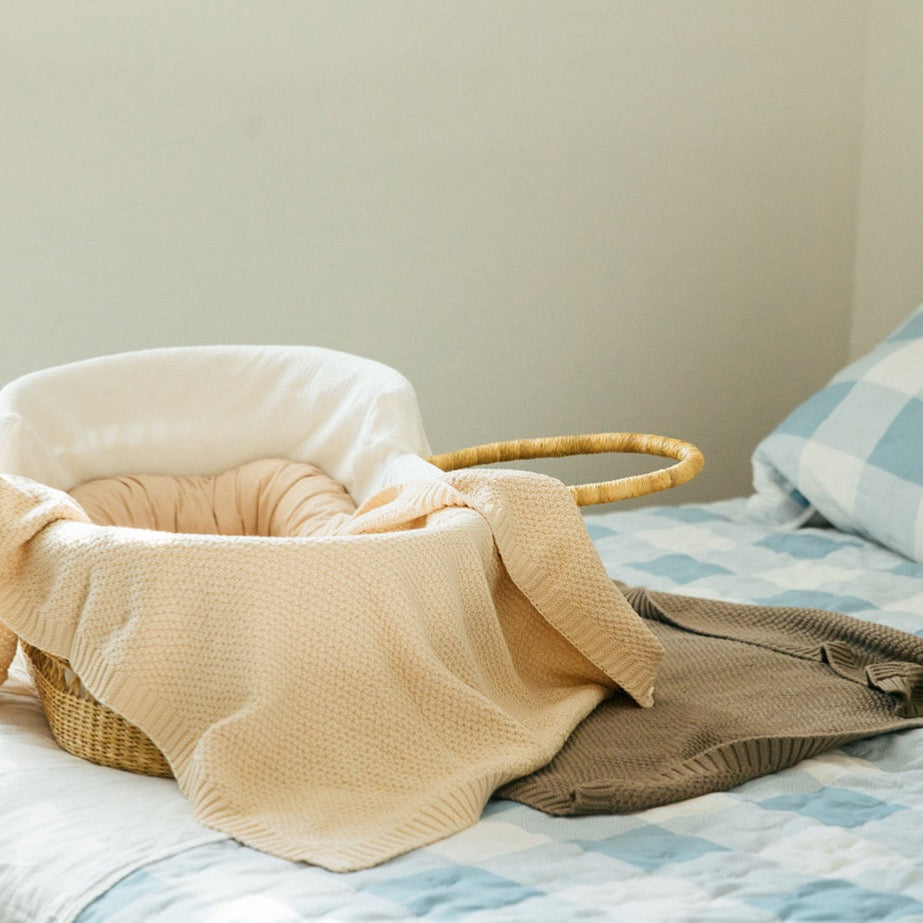 Knitted Blanket, Pewter