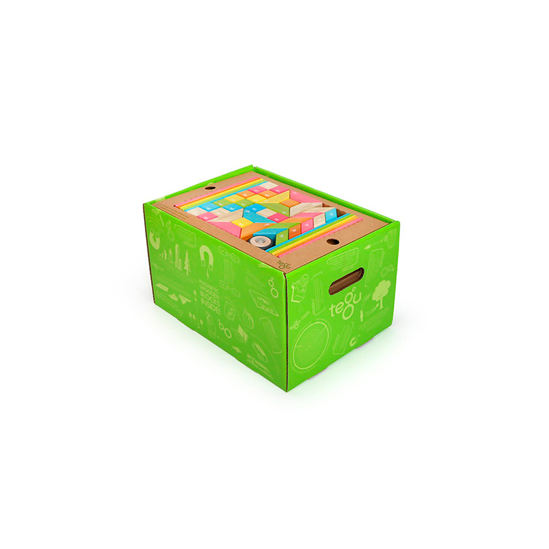 240-Piece Classroom Kit Magnetic Wooden Blocks Bulk Pack