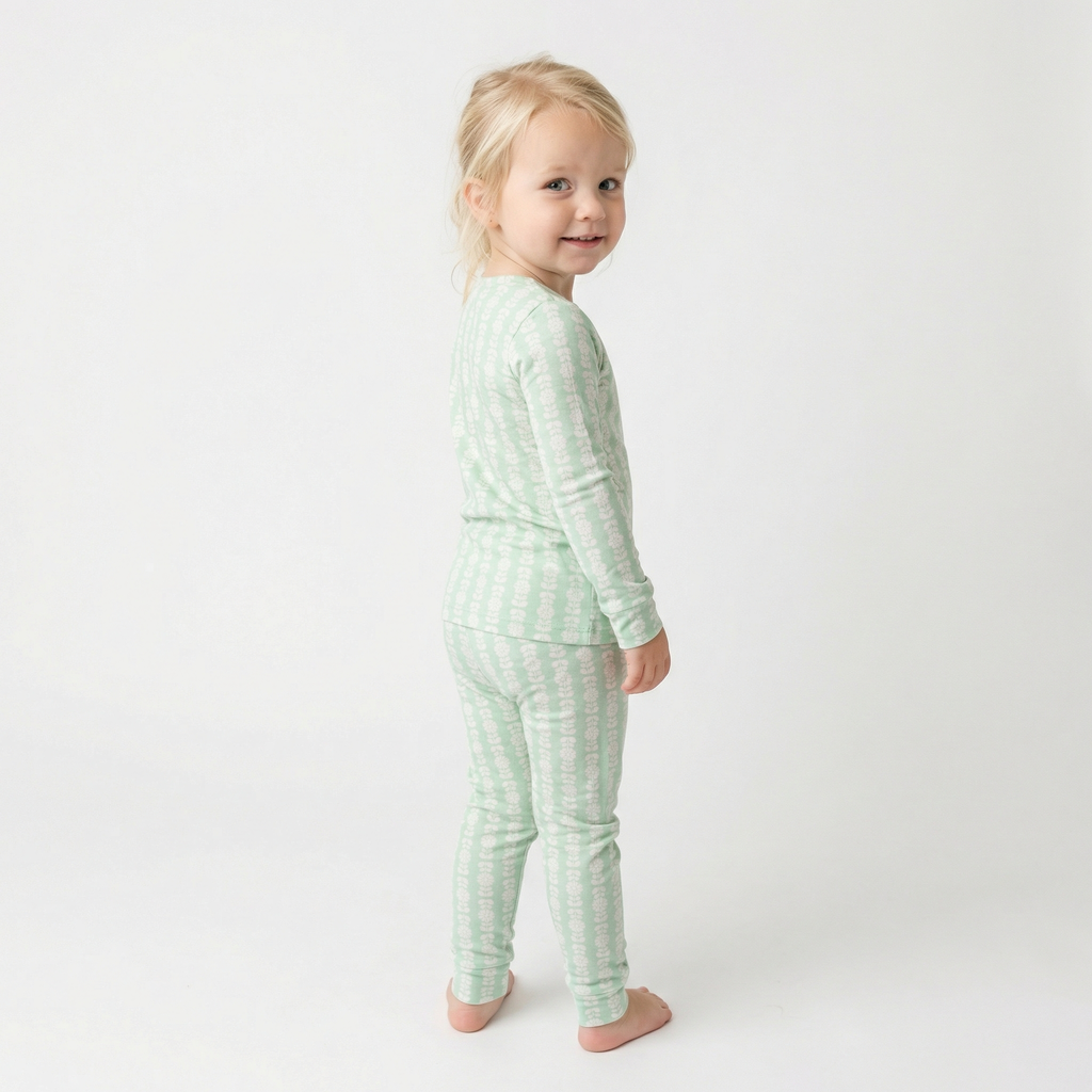 Mint Meadows Bamboo Toddler Pajama Set